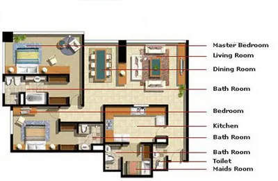 Type D - 2 bed 1484 sqft