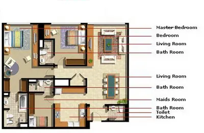 Type E - 2 bed 1431 sqft