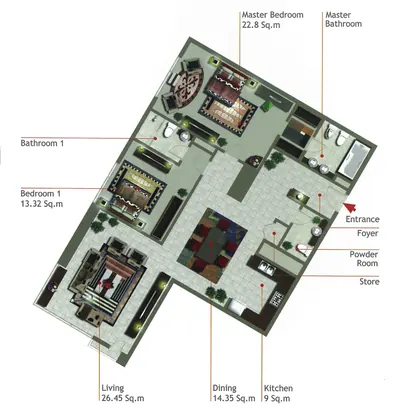 Type D - 2 bed