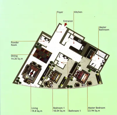 Type E - 2 bed