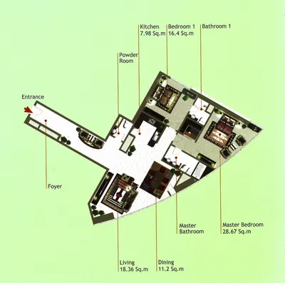 Type F - 2 bed