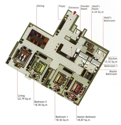 Type C - 3 bed