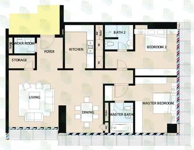 Type A - 2 bed